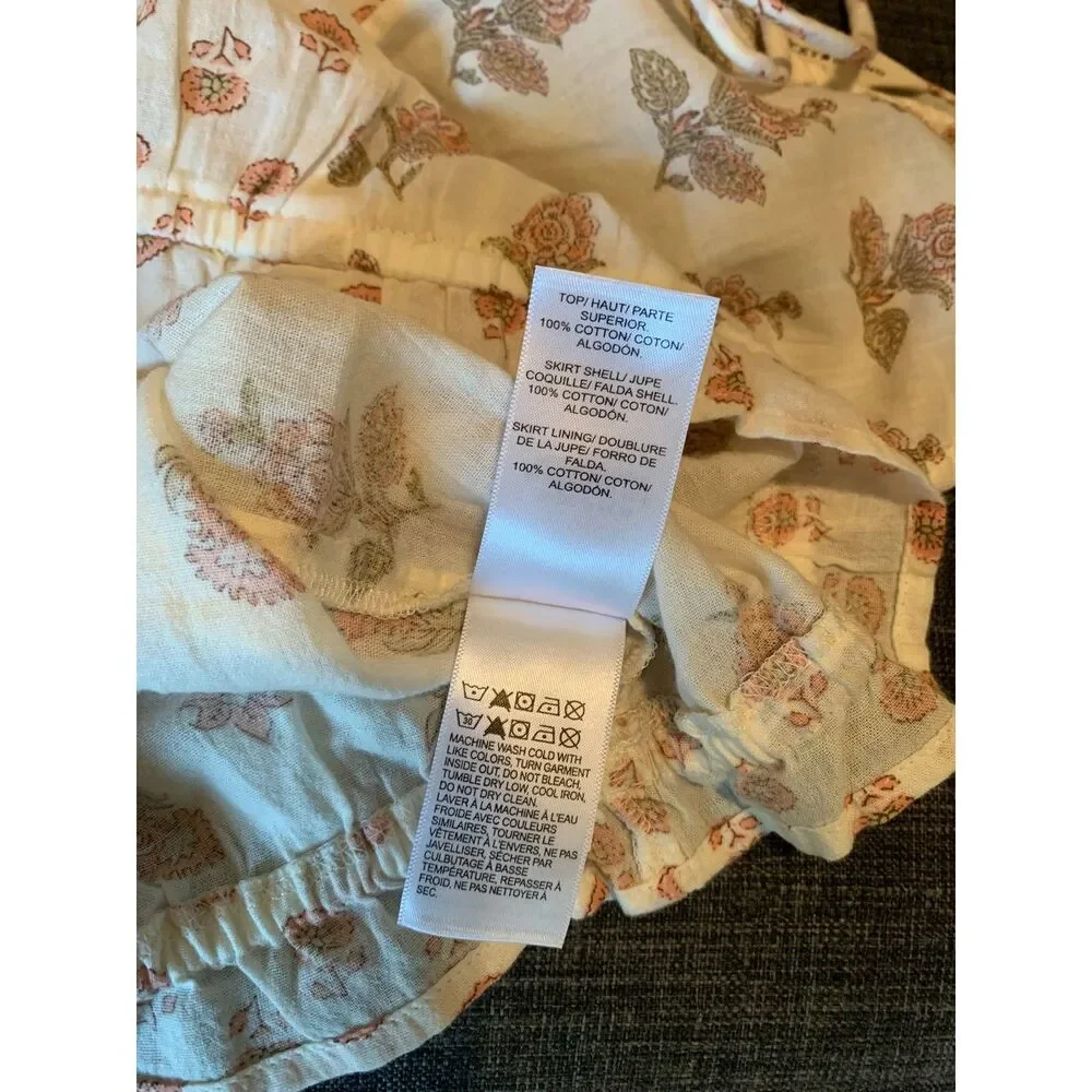 NWT Lucky Brand Floral Sleeveless Tunic Tank Top with Bow Detail Women’s Size L - Picture 5 of 6